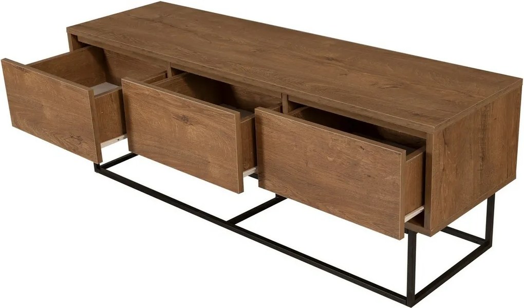 Stolik pod telewizor Milo Walnut and Black I, M