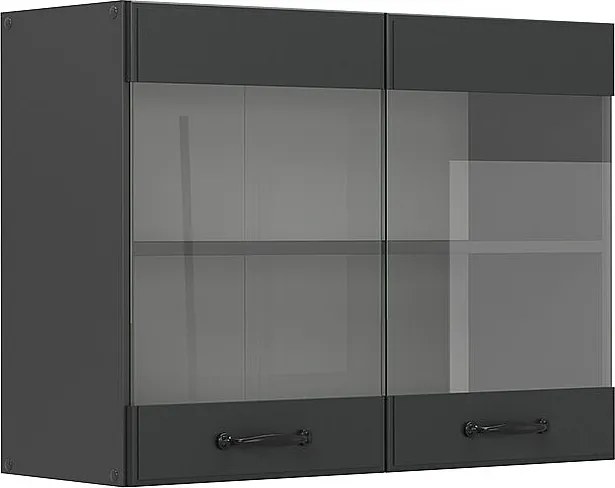 Szklana szafka kuchenna antracytowy domek wiejski 80x31x60 r-line