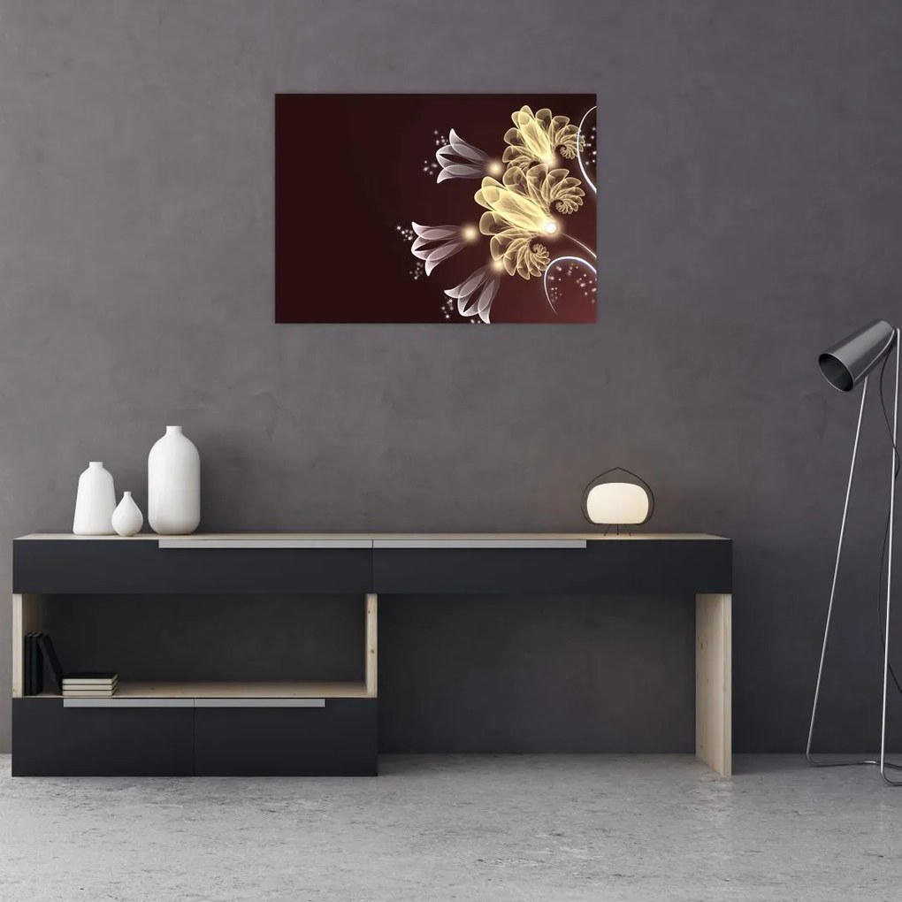 Obraz - Świecące kwiaty (70x50 cm)