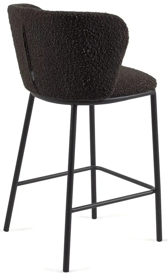 Czarny hoker (wysokość siedziska 65 cm) Ciselia – Kave Home