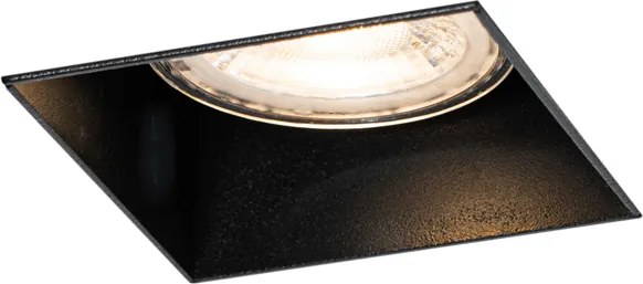 Zestaw 6 czarnych opraw wpuszczanych GU10 50 mm bezramkowych - Oneon