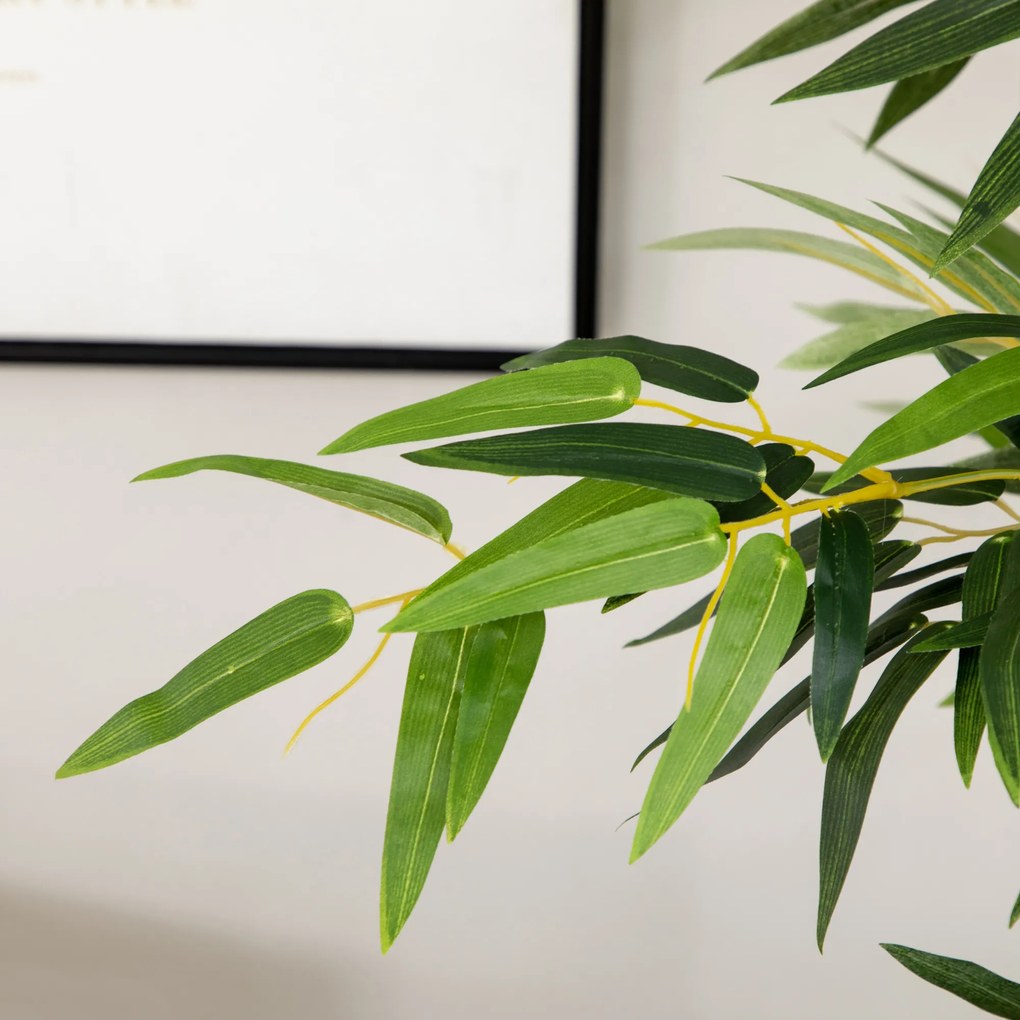 HOMCOM Sztuczny bambus 180 cm roślina dekoracyjna realistyczny wygląd łatwa pielęgnacja do domu zielony | Aosom PL