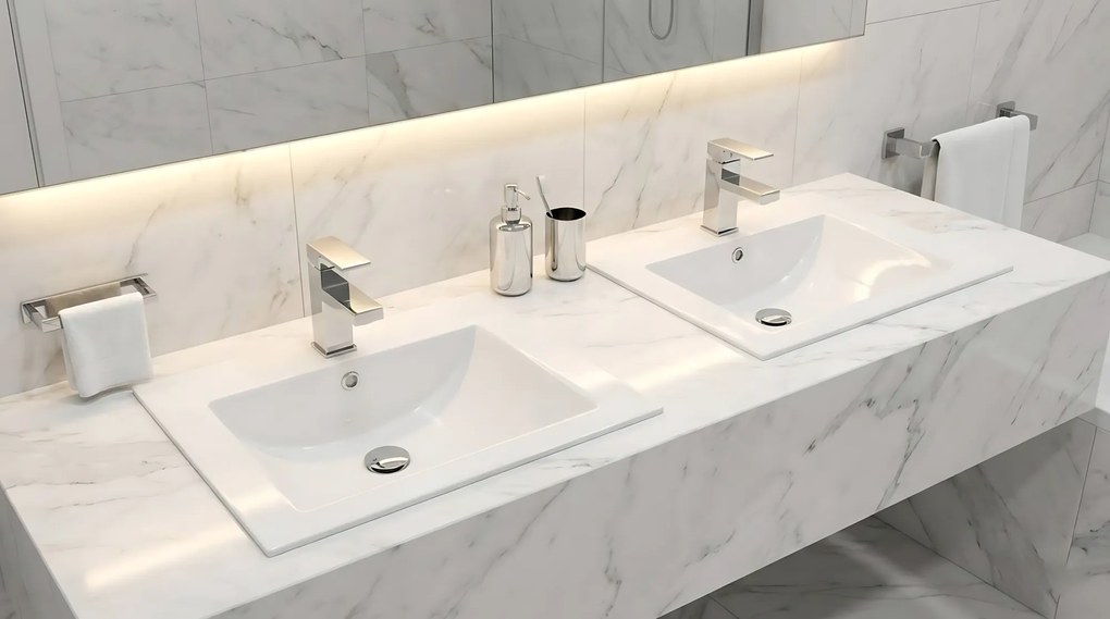 Umywalka wpuszczana Rea Dafne 60