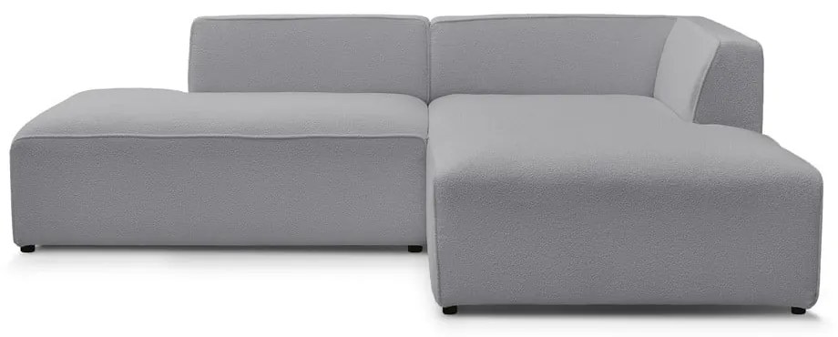 Jasnoszary narożnik modułowy z materiału bouclé (prawostronny/w kształcie litery L) Megeve – Bobochic Paris