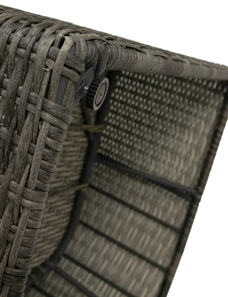 Rattanowy zestaw modułowy BORNEO LUXURY dla 8 osób (szary)