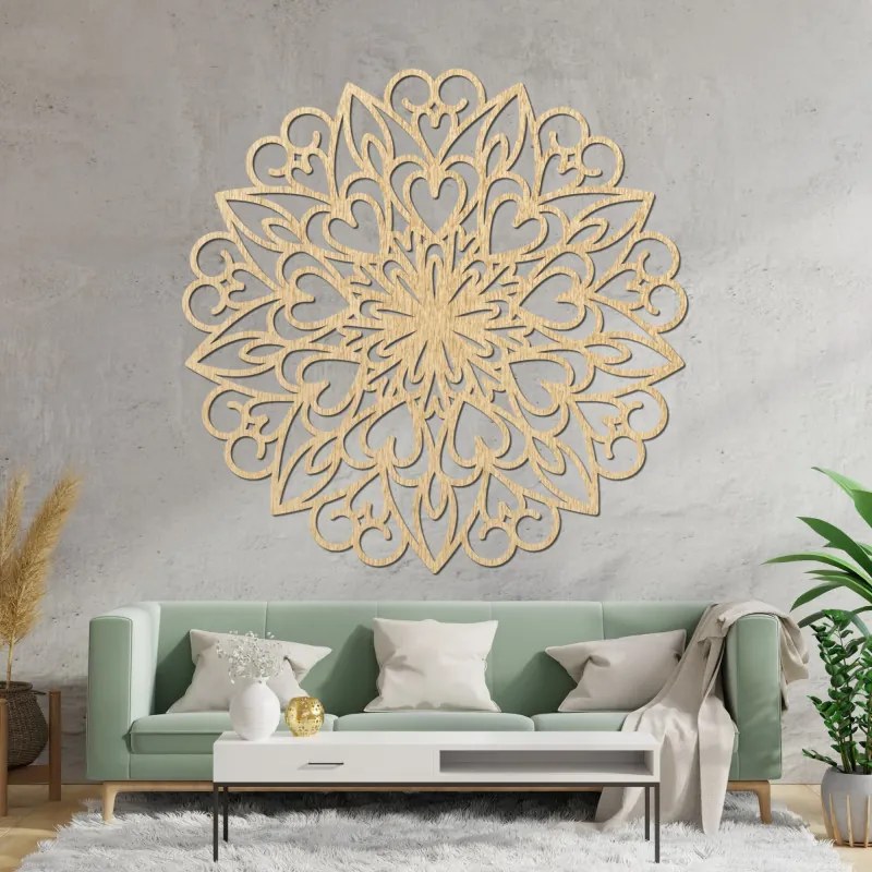 Rzeźbiona mandala, drewniana dekoracja ścienna | FARLIKT
