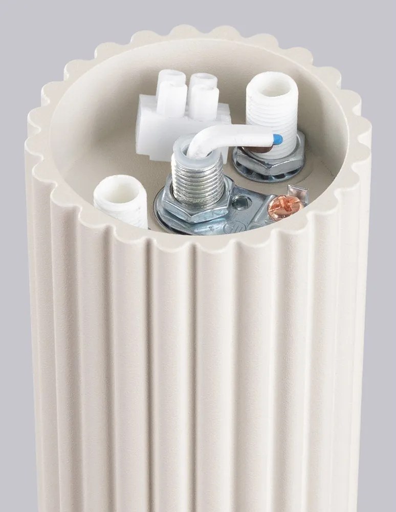 Kremowa lampa sufitowa ze szklanym kloszem ø 12 cm Orbital – Sollux