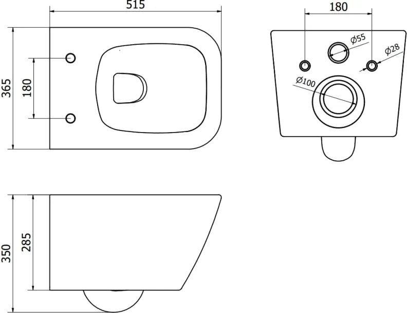 Mexen Madox miska wc Rimless z deską wolnoopadającą slim, duroplast, szara ciemna mat - 30154061