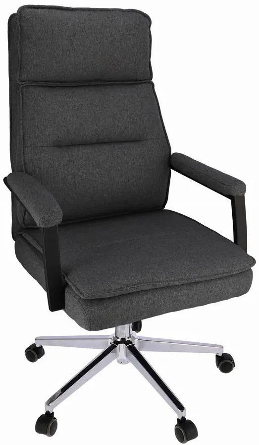 Ciemnoszary fotel tapicerowany regulowany A6-F45