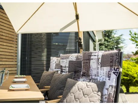 ALU WOOD 220 x 300 cm - wahadłowy parasol ogrodowy z drążkiem bocznym z ochroną ULTRA UV : Substancja Desen - 820