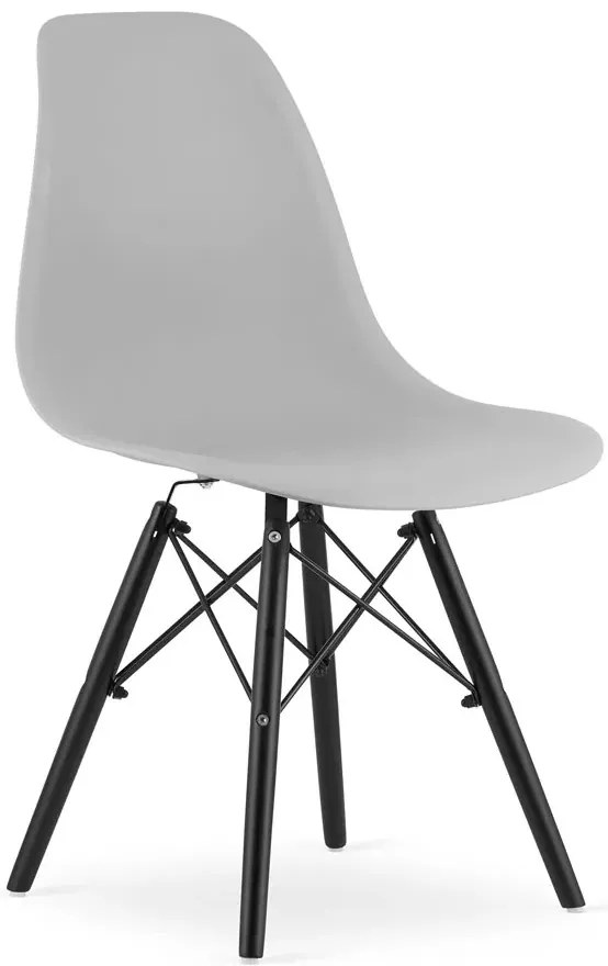 Komplet szarych krzeseł minimalistycznych 4 szt.  - Sopi 3S