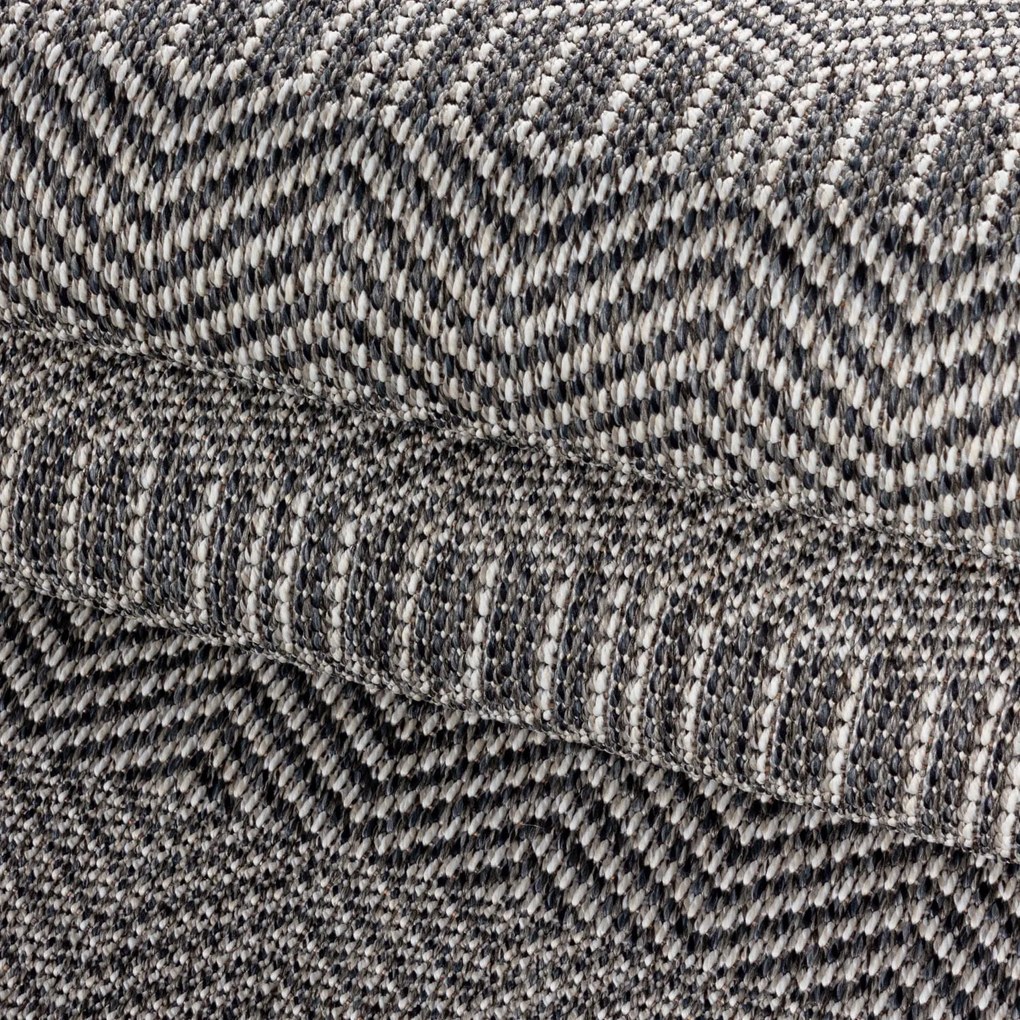 Dywan płaskotkany Aruba geometria szary 80 cm x 250 cm
