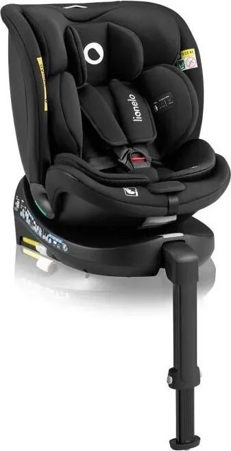 Lionelo - Fotelik samochodowy z obrotową bazą NAVY i-Size 40-150 cm czarny
