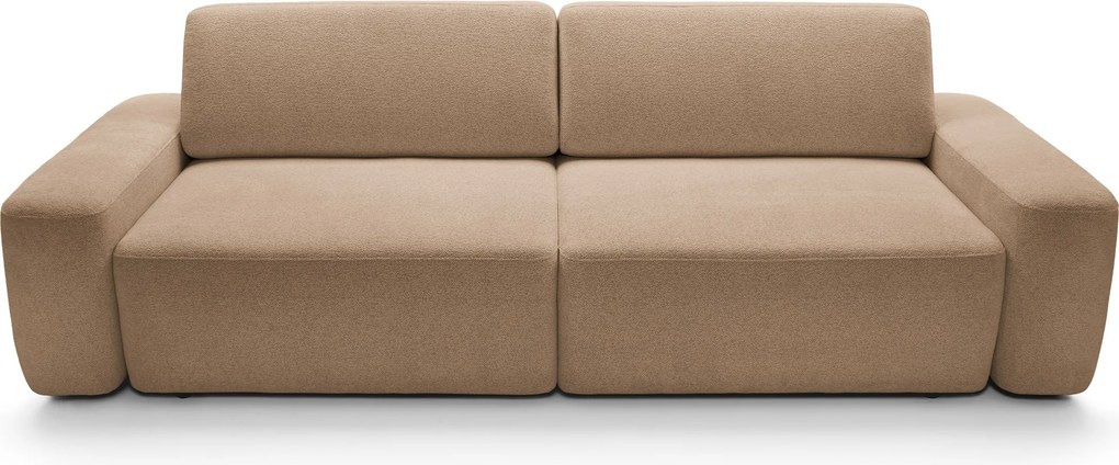 Masseno Sofa VEO z funkcją spania i pojemnikiem na pościel, Rozkładana sofa - Brązowy, RAVEN 38
