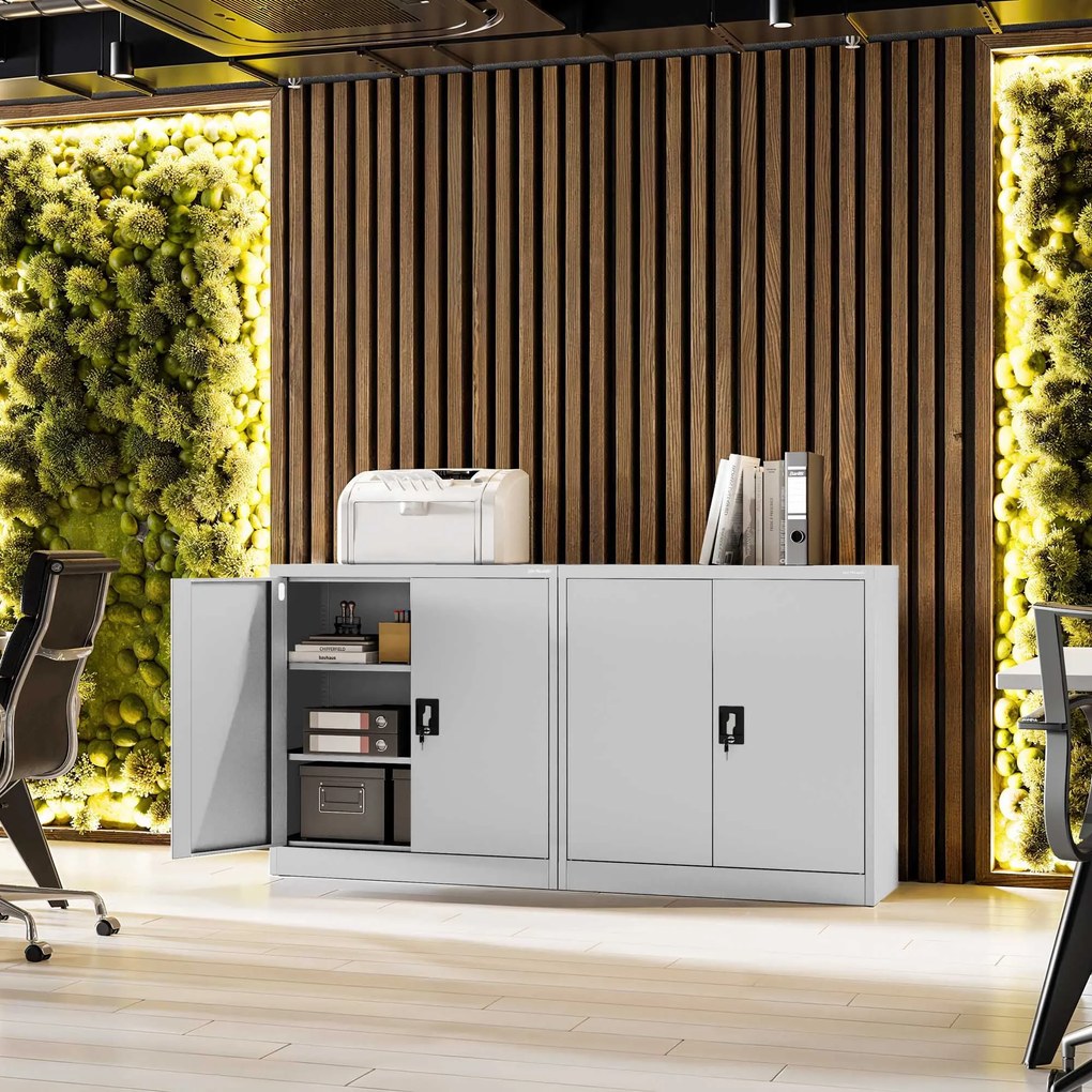 Szafka na segregatory zamykana BEATA, 900 x 930 x 400 mm, szara