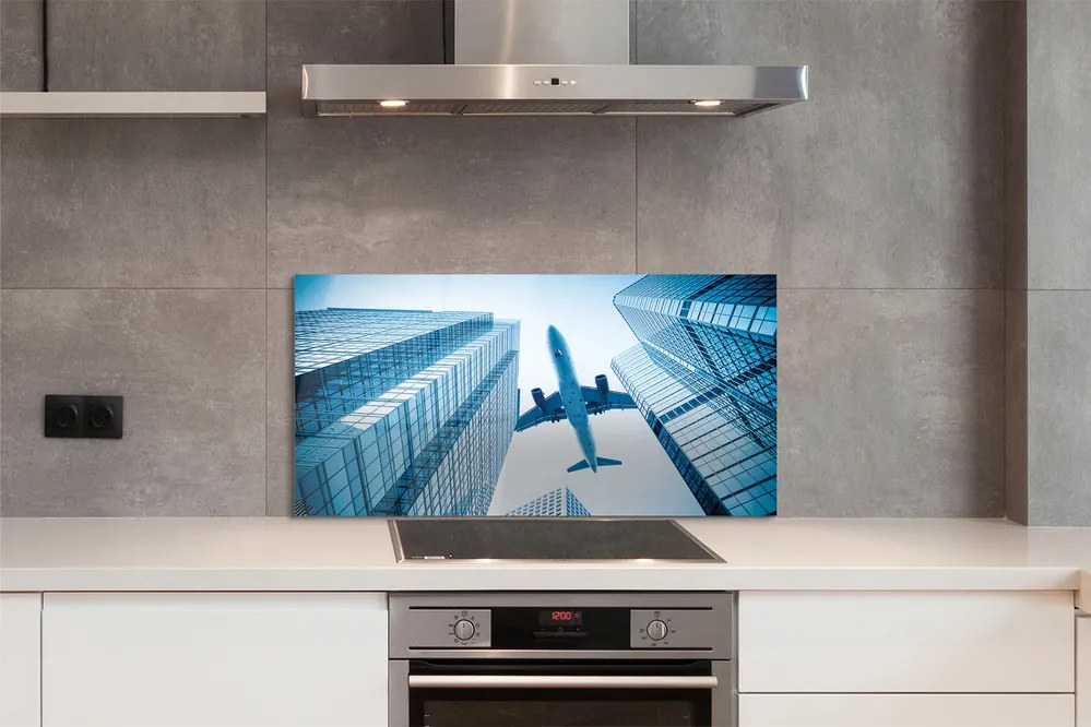 Panel nad Blat Kuchenny Samolot nad Budynkami