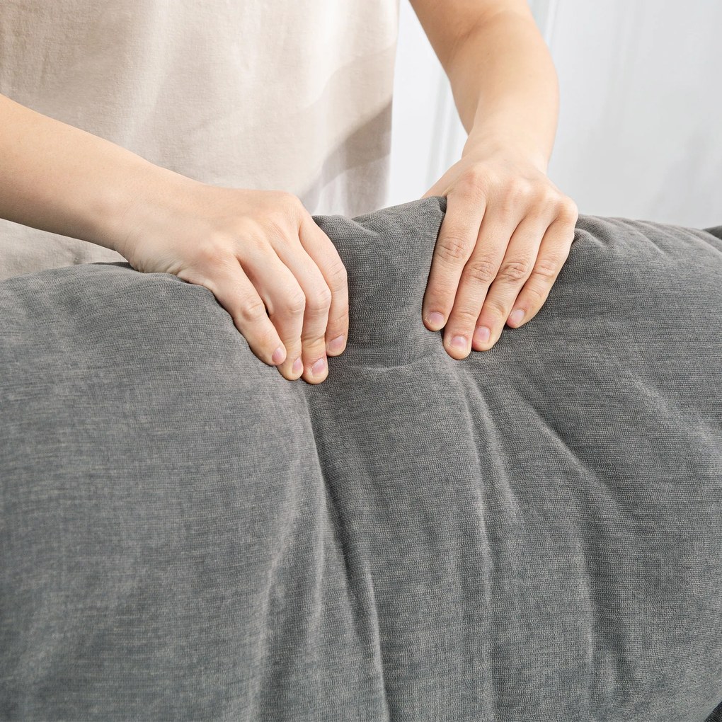 HOMCOM Fotel Relax z funkcją masażu, Regulowany obrotowy fotel masujący, 4 kieszenie boczne i pilot, Ciemnoszary