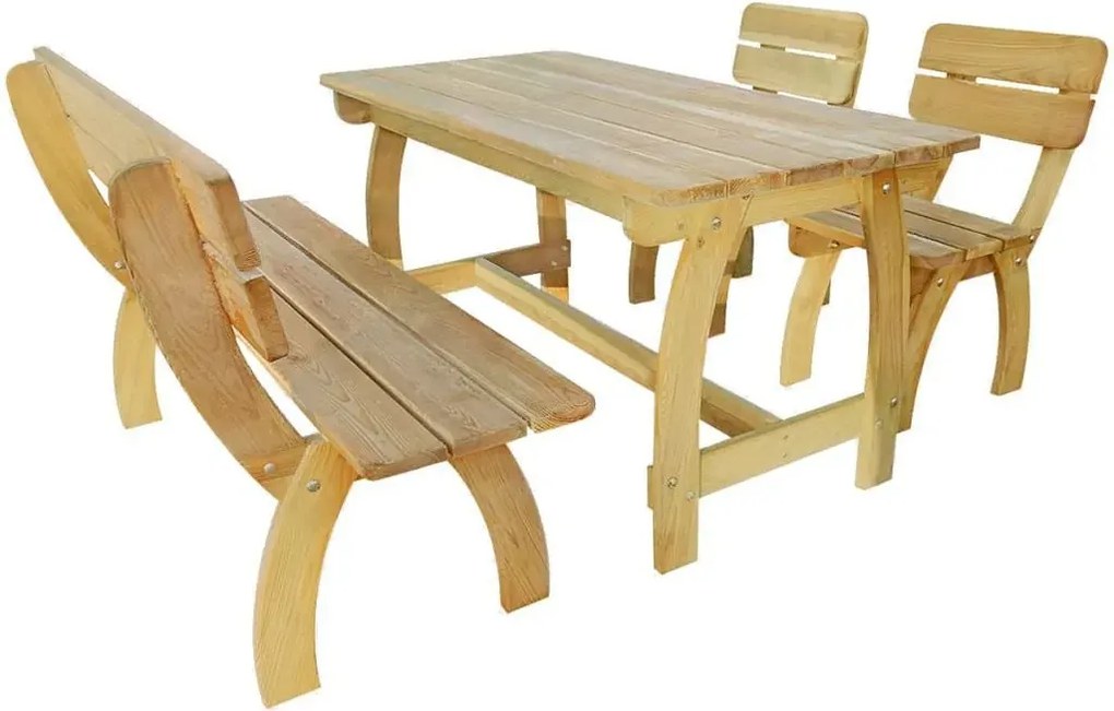 Zestaw drewnianych mebli ogrodowych- brązowy B9-Z85