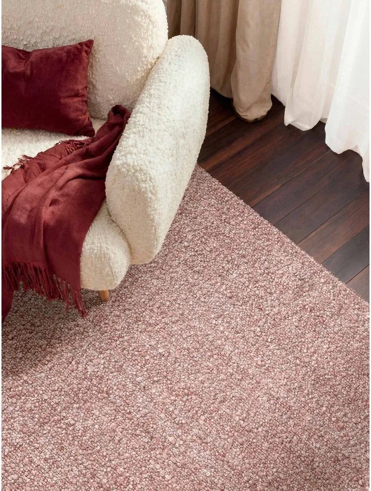 Szaroróżowy dywan z materiału bouclé tkany ręcznie 120x170 cm Notting Hill Portobello – Ted Baker