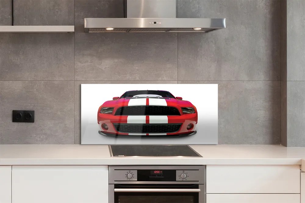 Panel szklany do Kuchni Czerwone Auto Sportowe