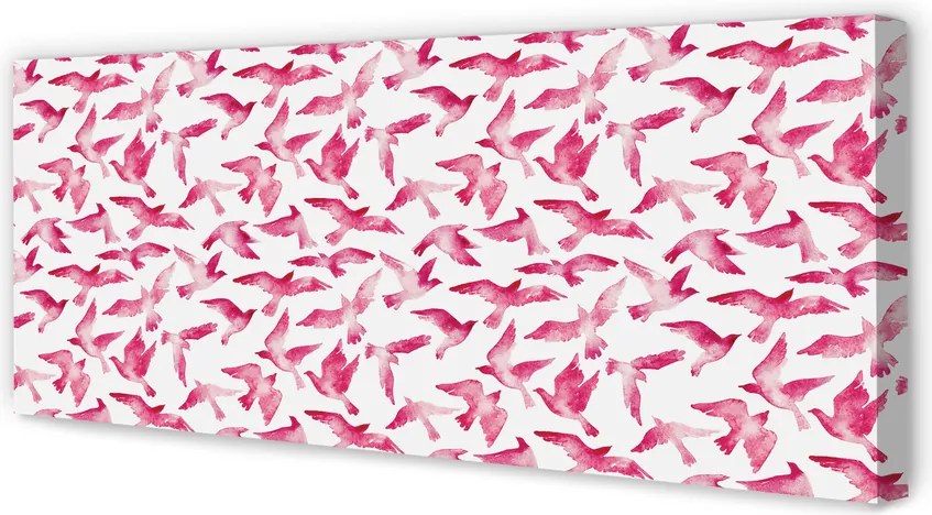 Obraz drukowany na płótnie Egzotyczne Różowe Ptaki