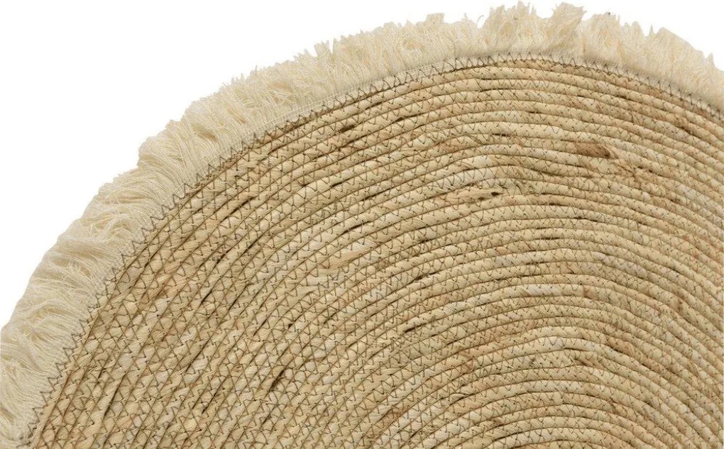 Naturalny okrągły dywan VELOR ⌀ 70 cm, beżowy