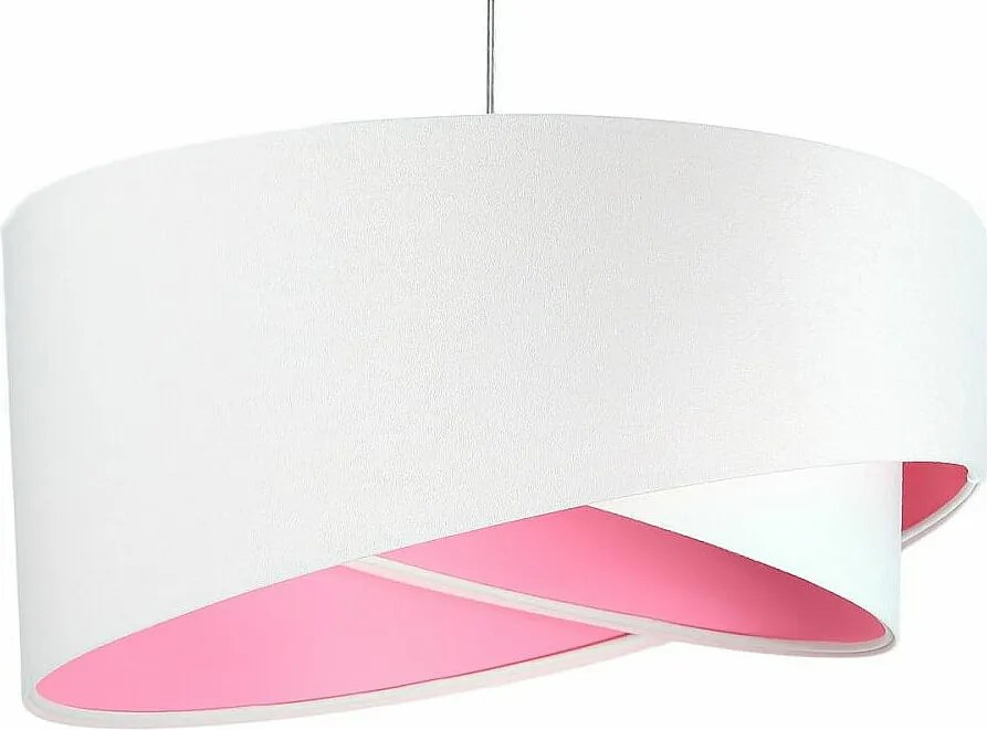 Lampa wisząca GEMSTONE WHITE biała/różowa