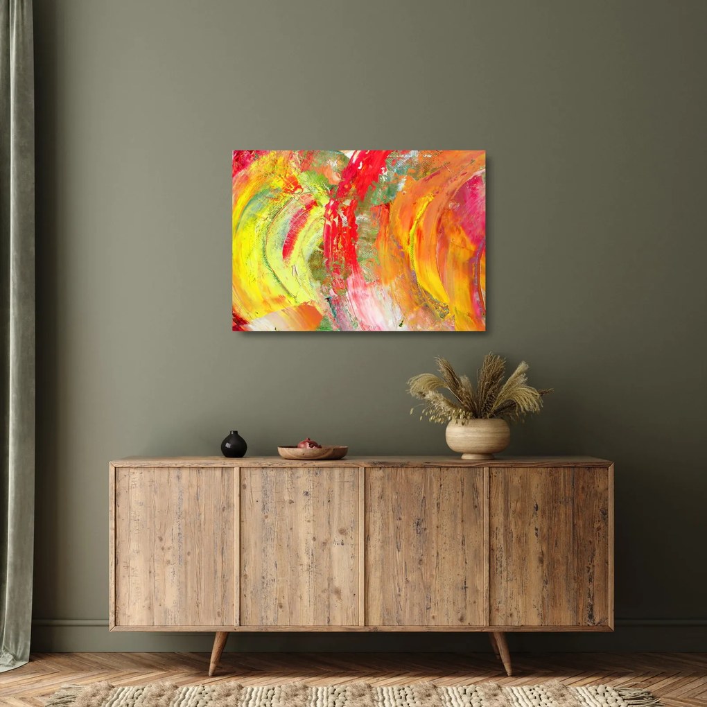 Obraz na szkle abstrakcji - malarstwo (70x50 cm)