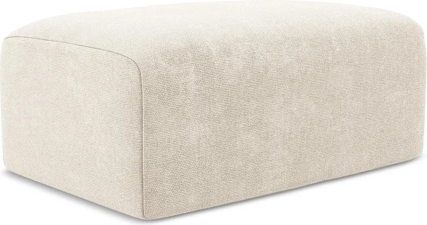 Kremowy podnóżek z tkaniny szenilowej Kona – Makamii