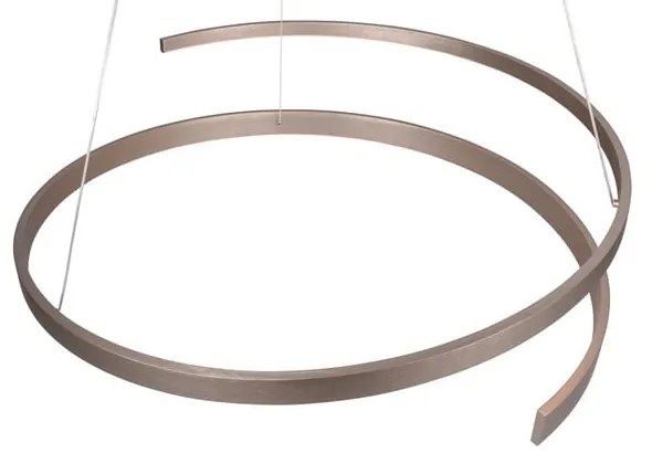 Szara lampa wisząca LED ze sterowaniem głosowym/mobilną aplikacją i metalowym kloszem ø 75 cm Cinardi – CINQUE