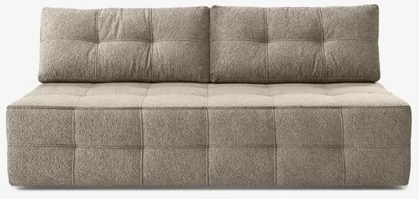 Sofa z Funkcją Spania MORANA Kremowa Boucle Nowoczesna