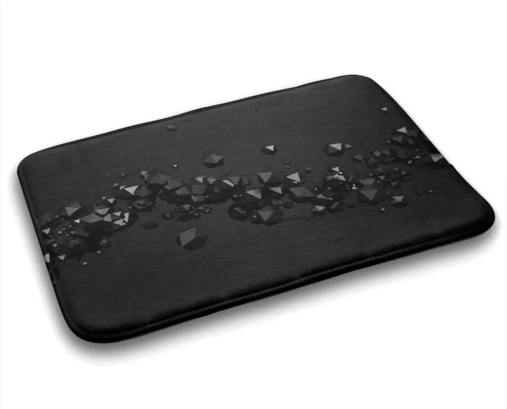 Dywanik łazienkowy Dywanik łazienkowy Czarna Abstrakcja Geometryczna