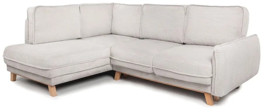 Beżowy sztruksowy rozkładany narożnik (lewostronny) Tori – Bonami Selection