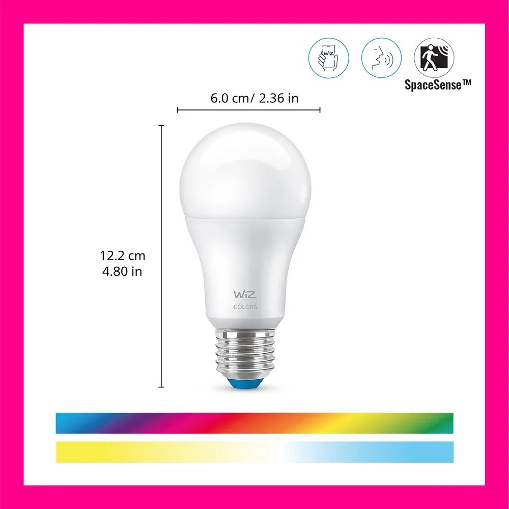 Inteligentne żarówki LED z gwintem E27 zestaw 2 szt., 9 W – WiZ
