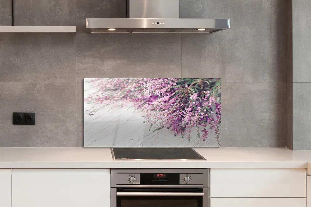 Szkło do Kuchni na Ścianę Bukiet na Rustykalnych Deskach