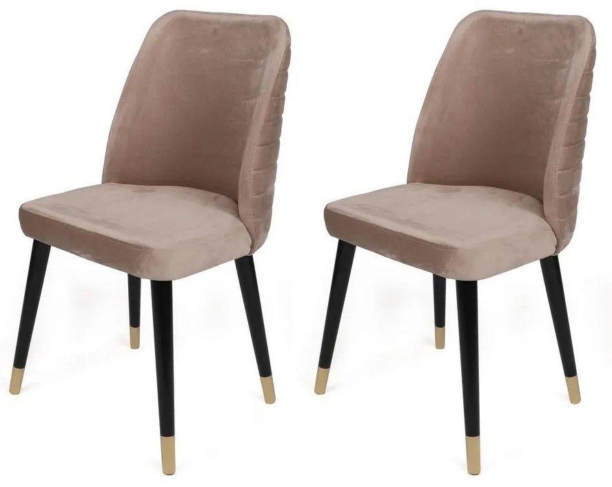Zestaw krzeseł do jadalni Hugo Beige and Black, 2szt.