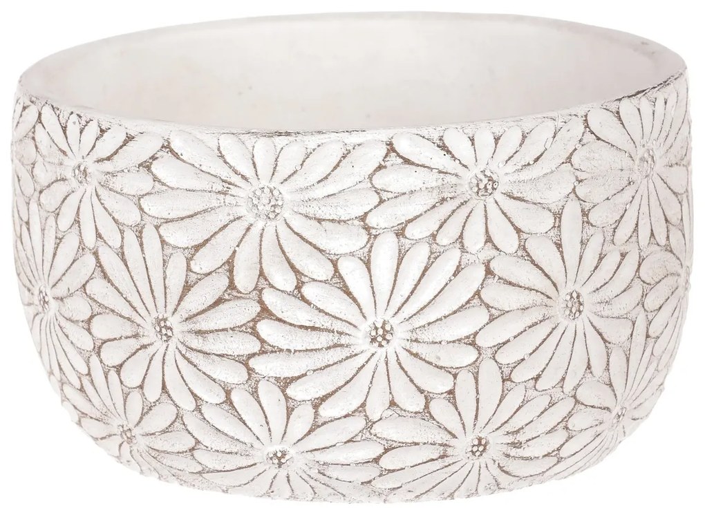 Betonowa osłonka na doniczkę z kwiatami, 17 x 9 cm