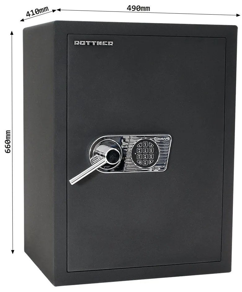 Sejf meblowy TOSCANA 65 EL, 660 x 490 x 410 mm, 76 l