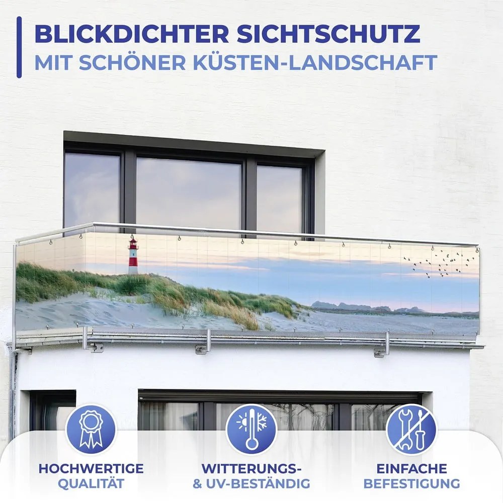 Plastikowa osłona balkonowa 500x85 cm North Sea Coast – Maximex