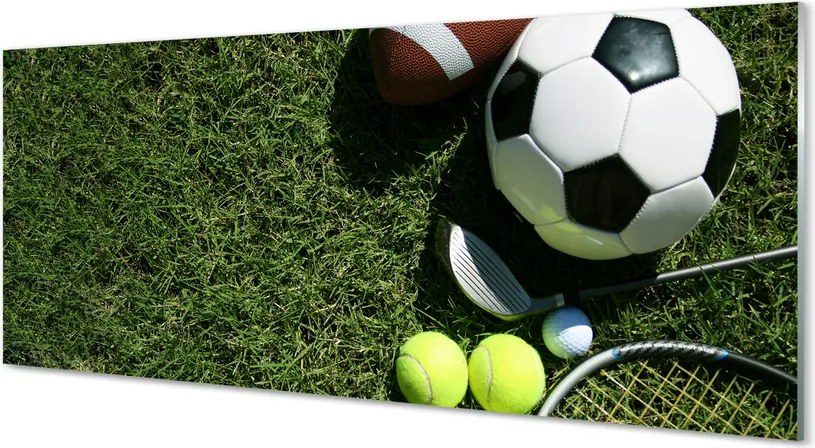 Szklany Panel Sprzęt do Tenisa na Trawie