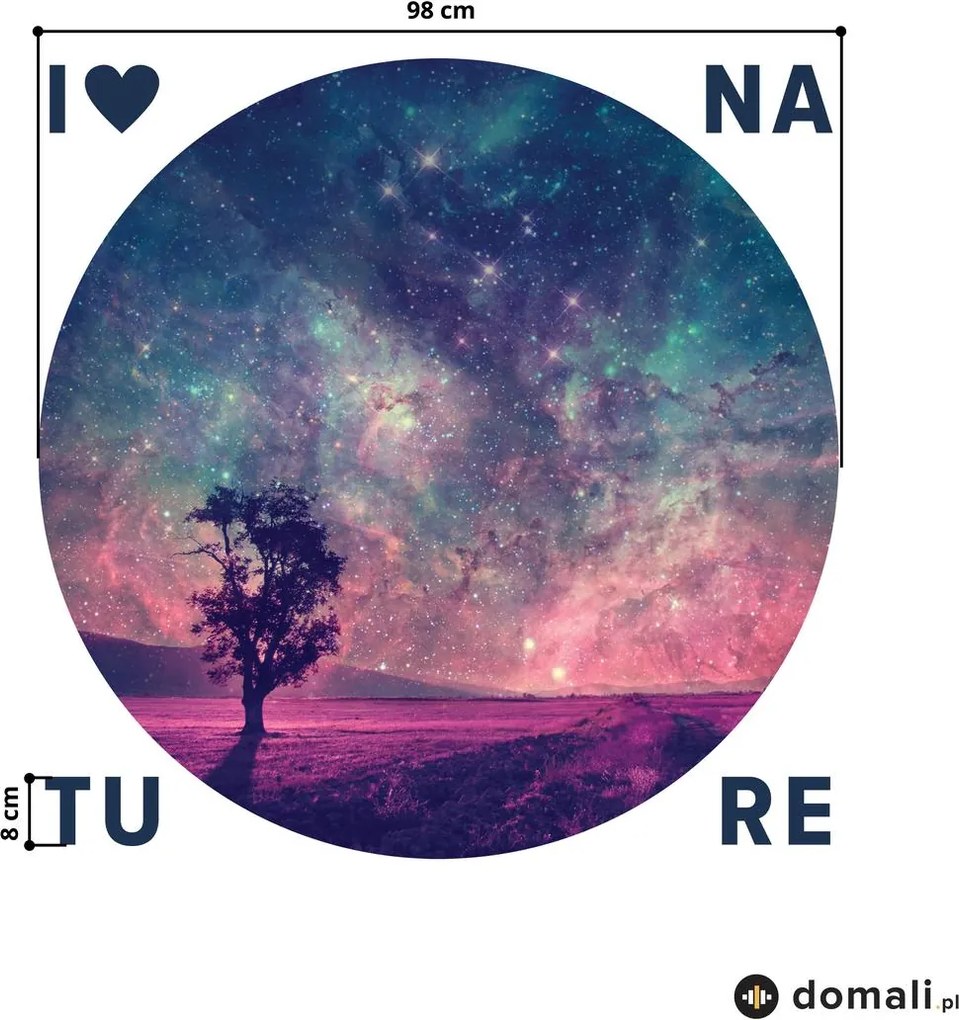 Naklejki na ścianę - Kosmos z napisem