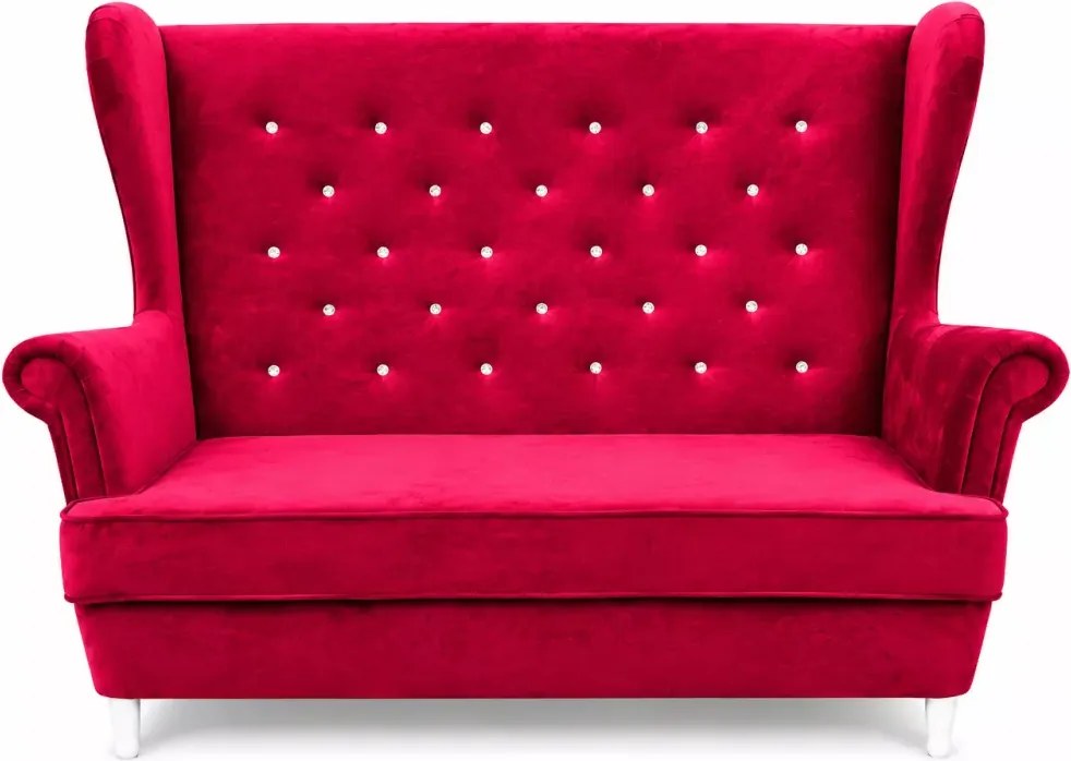 Nowoczesny tapicerowany zestaw - sofa uszak 2 osobowa i fotel uszak
