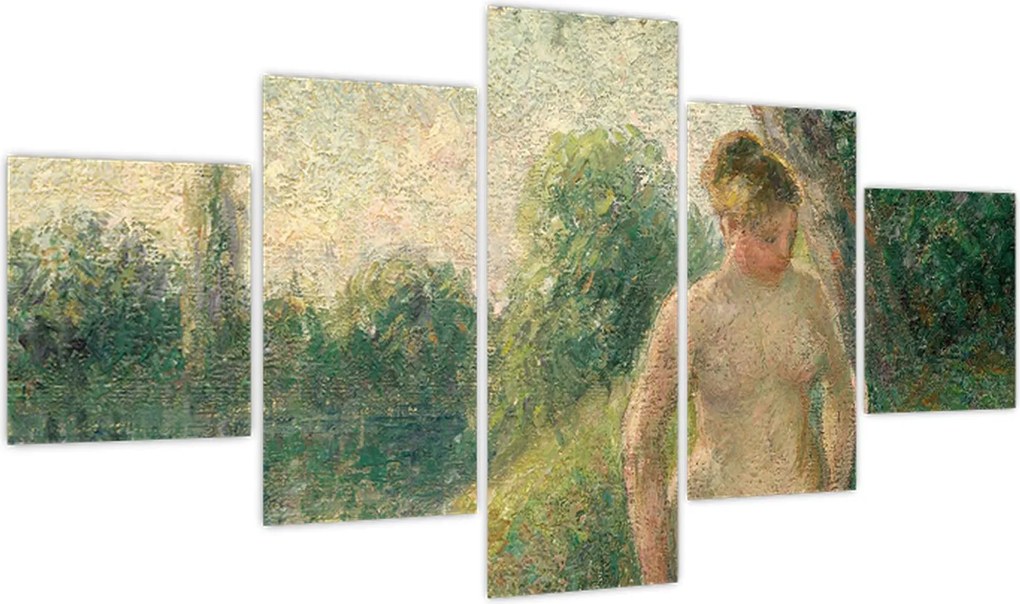 Obraz - Camille Pissarro, The Bather, reprodukcje (125x70 cm)