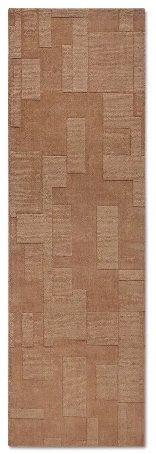 Brązowy wełniany chodnik tkany ręcznie 80x250 cm Wilhelmine – Villeroy&amp;Boch