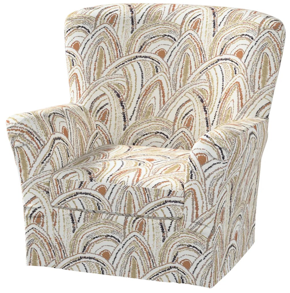 Pokrowiec na fotel Tomelilla wysoki z zakładkami