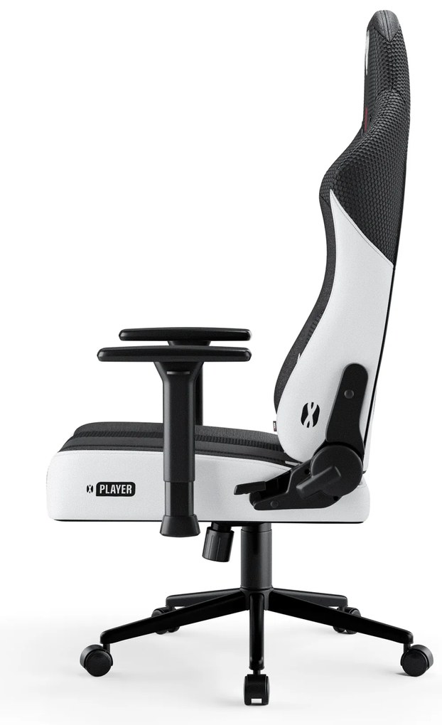 Materiałowy Fotel Diablo X-Player 2.0 Small: Biało-czarny