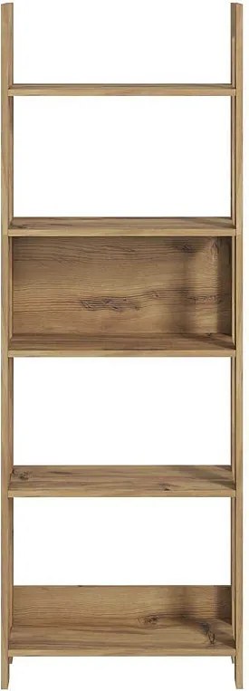 Regał dębowy – 64 cm szer. x 180 cm wys. x 30 cm gł. – dąb – płyta wiórowa pokryta melaminą