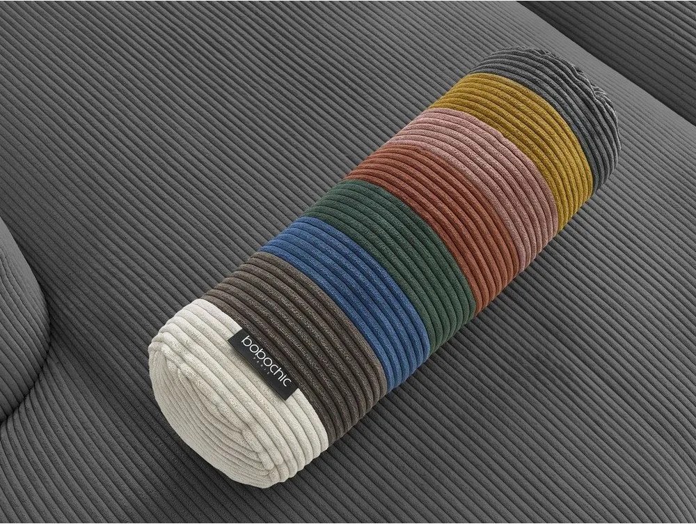 Ciemnoszara sztruksowa sofa 250 cm Belair – Bobochic Paris