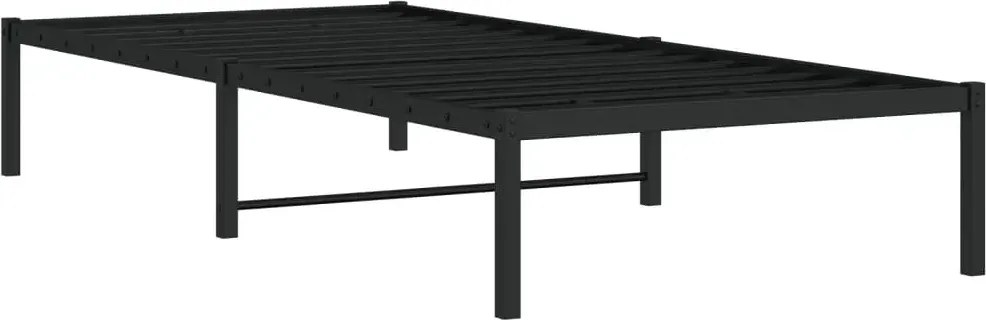 Czarne metalowe łóżko pojedyncze 100x200 cm E7-T88