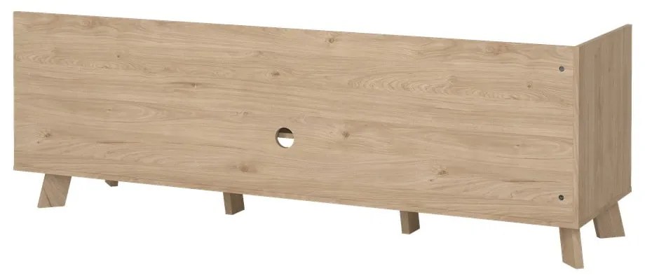 Biało-naturalna szafka pod TV w dekorze dębu 182x62x51 cm Ikast – Tvilum
